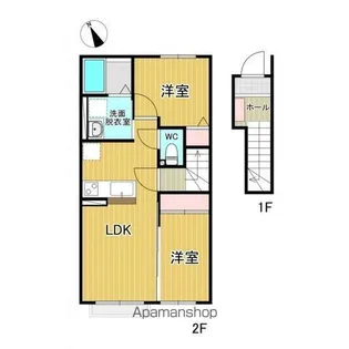 ハイムメゾン八木山南【2階】の間取り