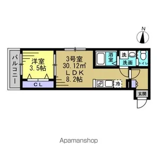 AJ八千代台北【1階】の間取り