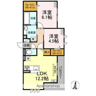 トリシア南蔵王【3階】の間取り