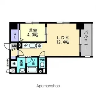 アーバン道後今市【701号室】の間取り