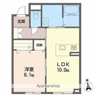 エスパルク レジデンス【1階】の間取り