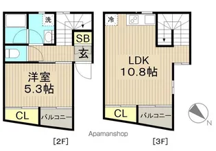 POPO【2・3F号室】の間取り