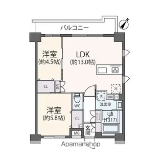 リージア代々木ビナリオ【7階】の間取り