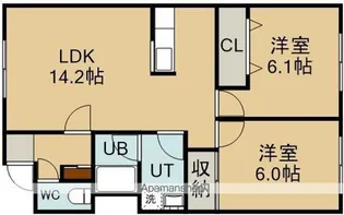 RPハイツ【101号室】の間取り