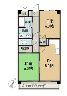 西冨ビル【503号室】の間取り