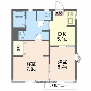 フォーブルマルナカ【201号室】の間取り