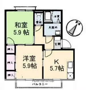 グリーンヒルズ【1階】の間取り