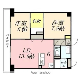 ハアラン一ノ宮【8階】の間取り