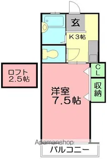 ヴィーヴル中原【2階】の間取り