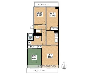 3LDKの間取り画像