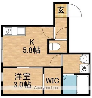 ヒバリスクエア和地山【2階】の間取り