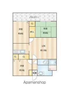 プレアール新飯塚【4階】の間取り