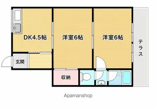草野豊津文化【28号室】の間取り