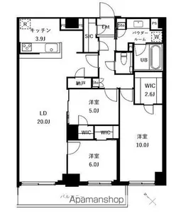 ザ・ケンジントン・レジデンスときわ台【5階】の間取り