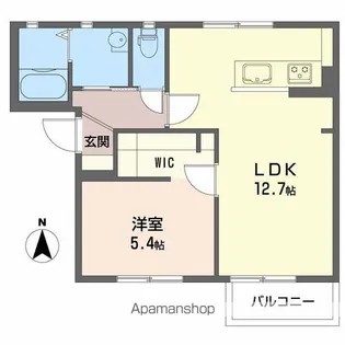 シャーメゾン大町A・B【B202号室】の間取り