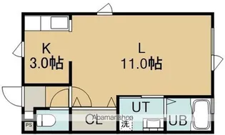 ROGER MIHARA(ロジェミハラ)【101号室】の間取り