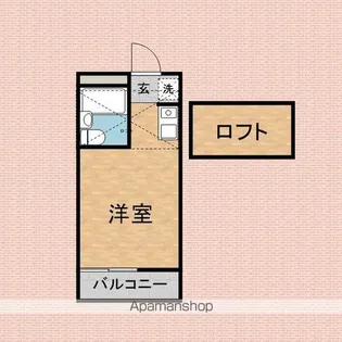 スチューディオ8【3階】の間取り