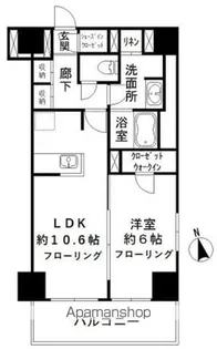 カメリアコート 新宿【11階】の間取り