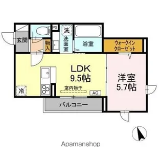 (仮称)D−ROOM甲府市徳行3丁目【202号室号室】の間取り