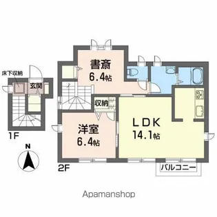 メゾン・ド・ラパン【2階】の間取り