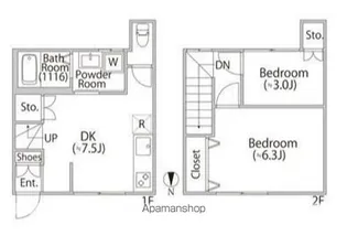 メゾンクラルテ【101号室】の間取り