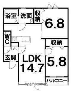 DOLCE VEDEN(ドルチェヴェデン)【1階】の間取り