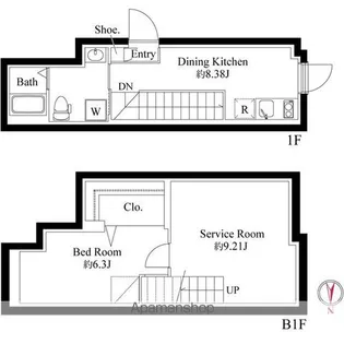 ファーヴァル代々木上原【101号室】の間取り