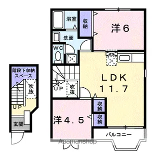 エスポワールD【2階】の間取り