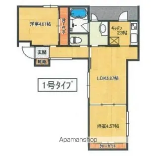 コートスタイル荒江【1階】の間取り
