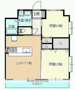 ASTERIA祇園【5階】の間取り