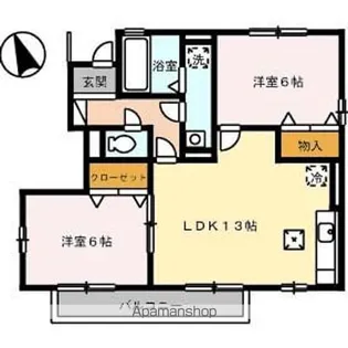 セゾンコート B棟【1階】の間取り