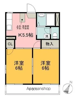 ドミール鵜ノ木【1階】の間取り