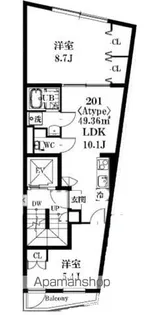 シャッツクヴェレ梅里【2階】の間取り
