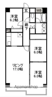 アクトヒルズ八千代Ⅱ【8階】の間取り