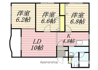 バンビーノ月寒【3階】の間取り
