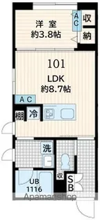 FULLEA恵比寿【-1階】の間取り