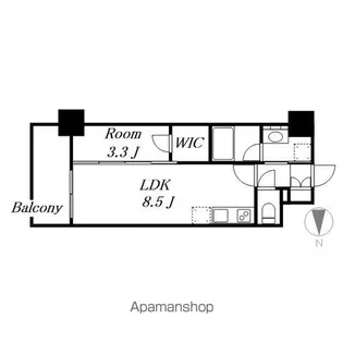 1LDKの間取り画像