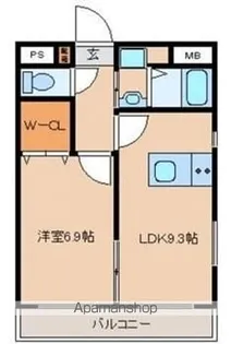 マリベール柳丸【4階】の間取り