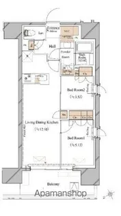 ブランシエスタ浅草蔵前【3階】の間取り
