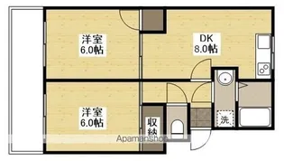 サウスバード【1階】の間取り