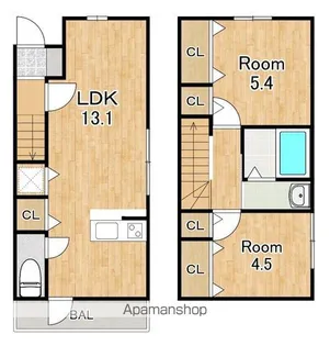 グレースタウンⅡ【101号室】の間取り