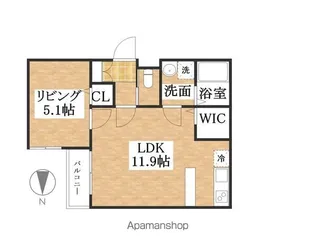 fika庄内緑地公園【1階】の間取り