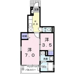 大滝前田ビルA【1階】の間取り
