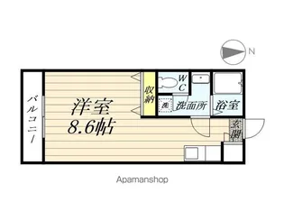ベルグラン吉田B【2-D号室】の間取り