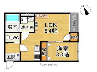 STORIA筑紫【2階】の間取り