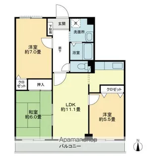 3LDKの間取り画像