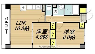 レジデンスヒルズ【1階】の間取り