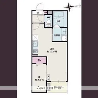 Jack kinjo1【3階】の間取り