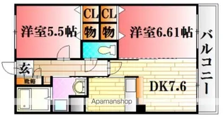 ビーフリー中本【202号室】の間取り