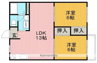 コーポKM【2階】の間取り